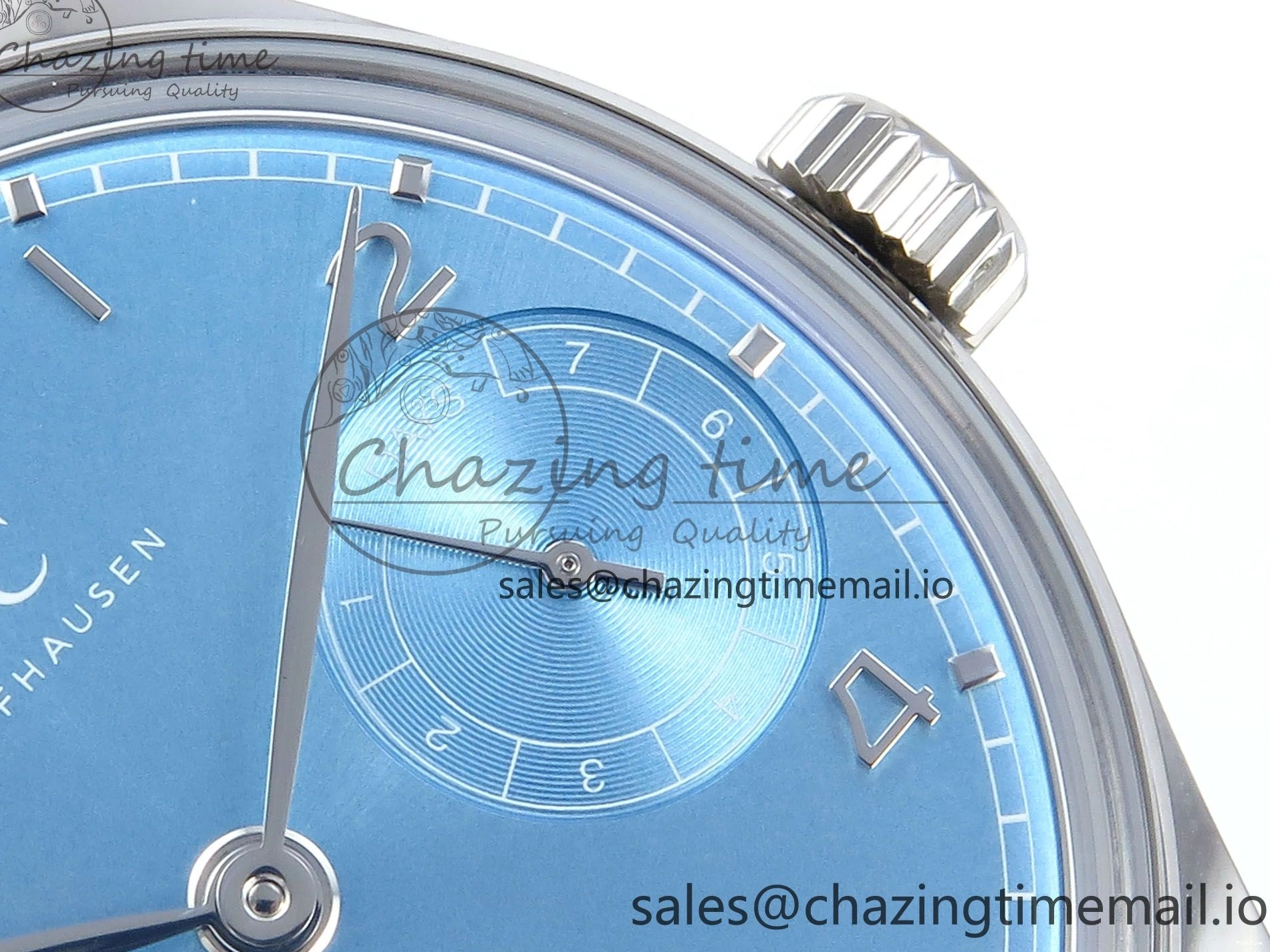 MIROTIME 0306 FashionForward Portugieser Auto IWC0562D APSF 1:1 Best Edition Light Blue Dial on SS Bracelet A 6994